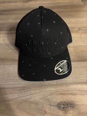 Travis Mathew Black Mesh Logo Cap